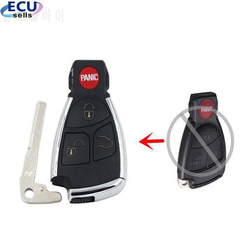 New Style Modified Key Shell for Mercedes-Benz CLS C E S 3+1 Button Bright Side with small key with