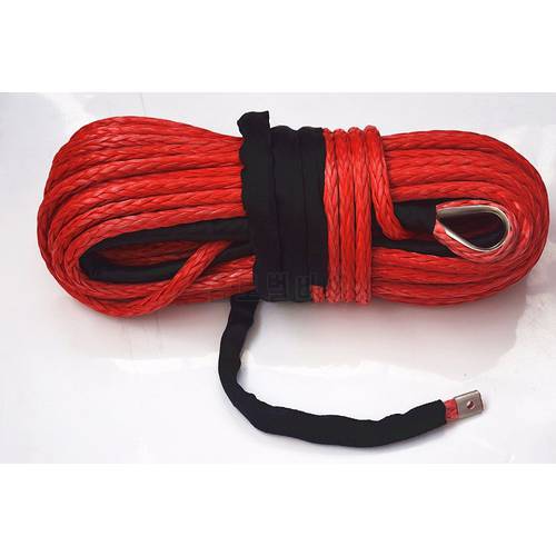 Free Shipping Red 14mm*45m Synthetic Winch Rope,ATV Winch Cable,UHMWPE Rope,4x4 Off-road Rope