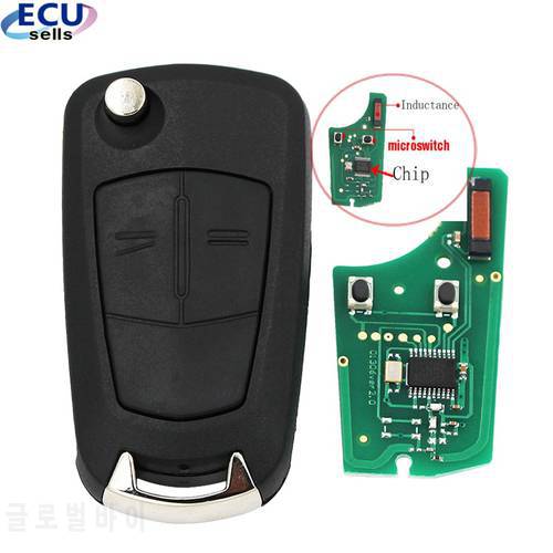 2 Buttons 433Mhz PCF7946/PCF7941 Chip Car Remote Key For Vauxhall Opel Astra H Zafira B 2005 2006 2007 2008 2009 2010