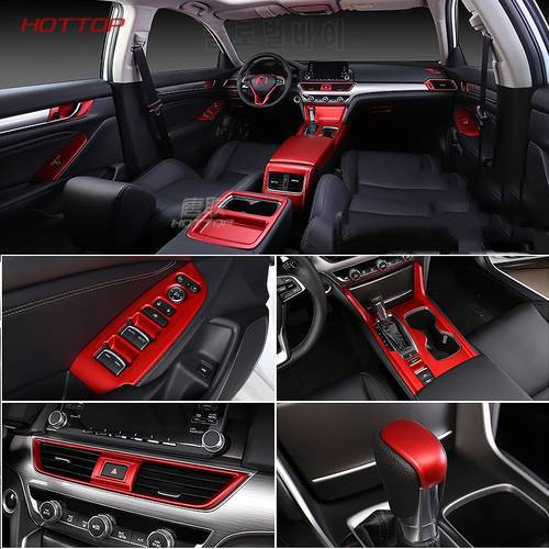 Red Shifter Box Panel Upper Air Vent Outlet Cover Stickers for Honda Accord 10th 2018 2019 interior Decoration