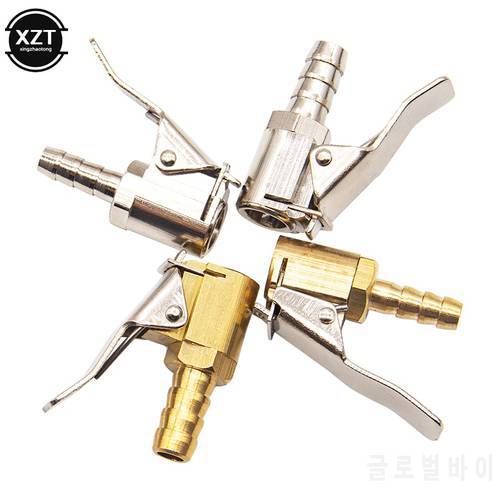 Car Auto Brass 6mm 8mm Tyre Wheel Tire Air Chuck Inflator Pump Valve Clip Clamp Connector Adapter Car-styling