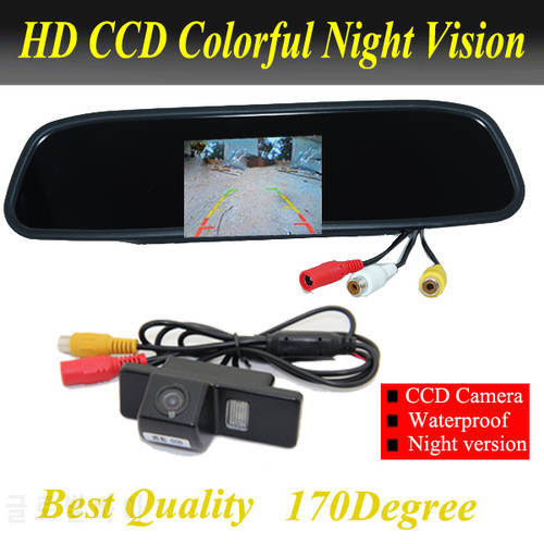 Car Rear View Camera HD 4.3 inch Rearview Mirror Car parking camera Monitor For Citroen C4/C5/ For NISSAN QASHQAI X-TRAIL