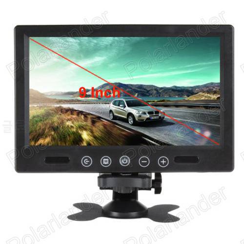 Car Monitor 9 inch HD Digital color TFT LCD Screen Support two ways of video input reverse priority