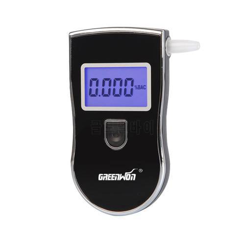 10pcs/ 2019 Professional Police Digital Breath Alcohol Tester Breathalyzer AT818 Free shipping