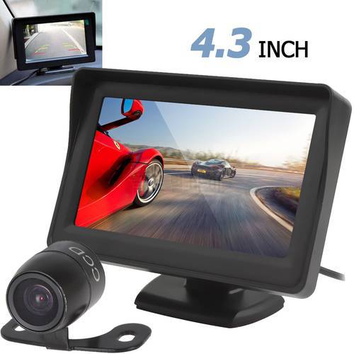 4.3 inch TFT LCD 480 x 272 Car Rear View Monitor with Waterproof 420 TV Lines CCD Backup Parking Camera DC 12V / 24V