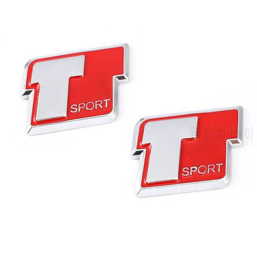 Car Sticker T Sport Emblem Badge Decals for Toyota Corolla Prado Tundra Highlander Venza Camry Prius Tacoma Sequoia Auris RAV4
