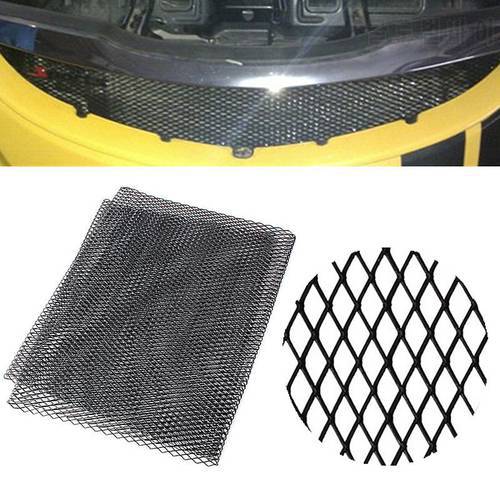 Universal 100x33cm Aluminum Car Vehicle Body Grille Net Mesh Grill Section Net Racing Grills Black/Silver Car Grille Net
