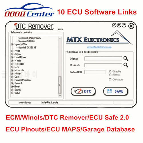 10 ECU Software Links DTC Remover ECM Titanium Winols For KESS V2 KTAG ECU Safe DPF/EGR/FLAP+CRACK Garage Database Software Link
