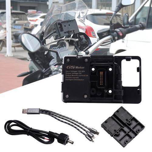 For BMW R1200GS r1200 GS handheld gps navigator usb charger motorcycle Phone Navigation holder Africa Twin CRF1000L ADV 800GS