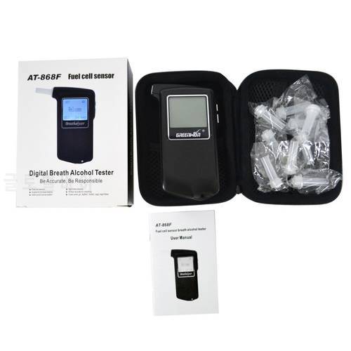 3pcs/2019 greenwon New Police Digital LCD Fuel cell sensor breath alcohol tester Breathalyzer Analyzer Detector