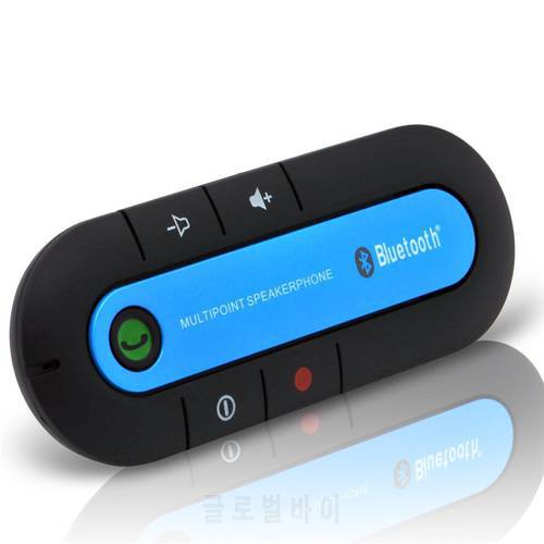 New Bluetooth car kit Wireless Bluetooth Slim Magnetic Handsfree Car Kit Speaker Phone Visor Clip Bluetooth aux High Quality