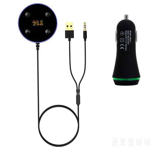 New 2 in 1 Bluetooth Receiver FM Transmitter bluetooth handsfree car kit for smarpthones