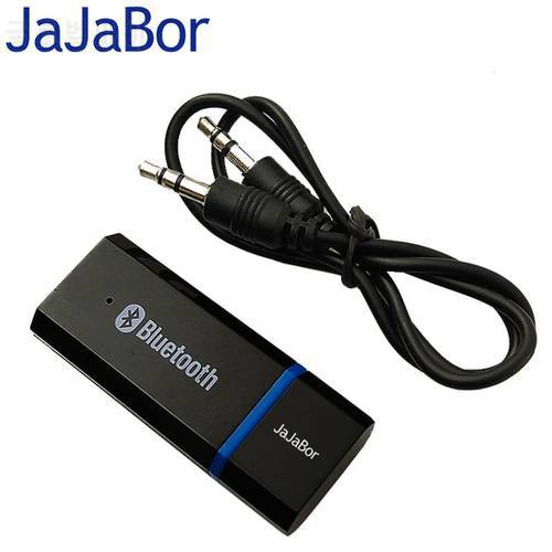 JaJaBor Portable 3.5mm AUX Dongle USB Wireless Bluetooth -compatible AUX Car Kit Music Audio Receiver Adapter with Audio Cable