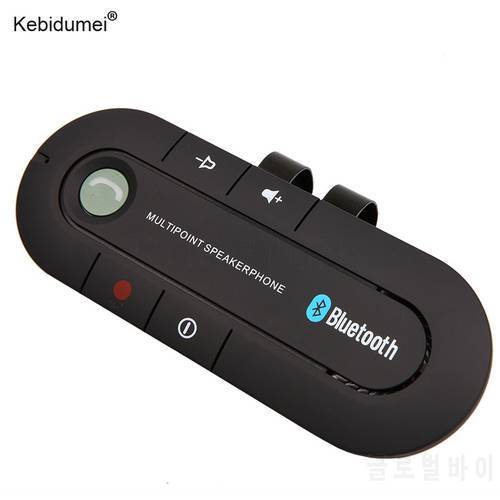 Kebidumei New Bluetooth 4.1 Multipoint Speakerphone Bass Stereo AUX Car Kit Speaker Handsfree Music Receiver Player