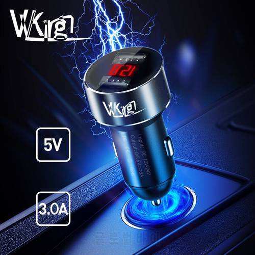Car Charger Fast Charging for iPhone 11 XS XR 3A Max Dual USB LED Digital Display For Huawei Xiaomi Samsung Phone Tablet Charge
