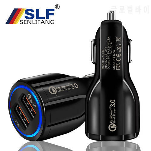 SENLIFANG 5V 2.1A 2USB car charger / 5V 3.6A 3USB car charger Fast Charging For iPhone iPad Samsung Huawei Xiaomi Smart Phones
