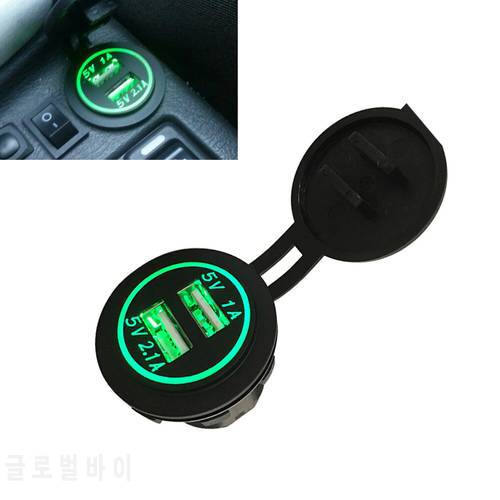 12V 24V Car USB Charger For Iphone Samsung Xiaomi Motorcycle Auto Led Car 3.1A Dual USB Socket Charger For Mobile Phone Charger