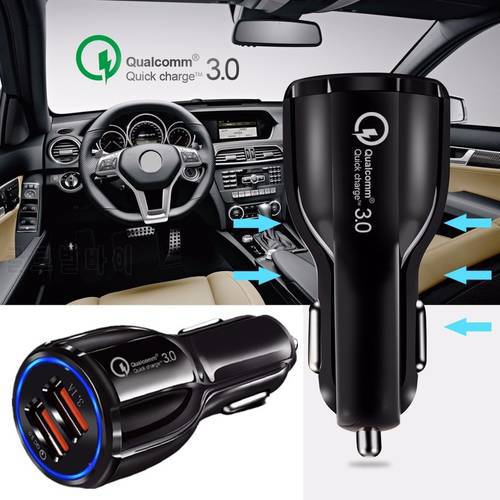 Quick Charge 3.0 Car Charger 9V 1.67A Dual USB QC3.0 Fast Charging 5V 3.1A Fast USB Charger for iPhone 7 8 Plus Samsung S8 S9