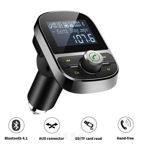 FM Transmitter Bluetooth-compatible 5.0 Car Kit 5V 3.1A Dual USB Charger Car MP3 Player Support SD Card USB Flash Driver