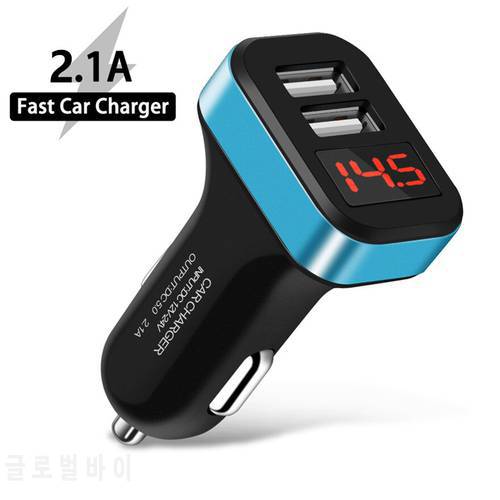 Digital Display QC 3.0 Dual USB Car Charger For iPhone Xiaomi Samsung Quick Charge 3.0 Fast Charging Universal GPS Car-Charger