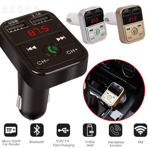 Car Bluetooth FM Transmitter Wireless Handsfree Audio Receiver Auto LED MP3 Player 2.1A Dual USB Fast Charger Car Accessories