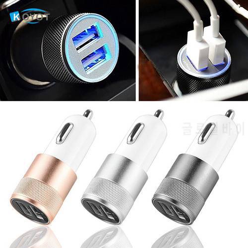 Hot Dual USB Car Charger For Iphone 7 6s Plus 5s Universal Car Phone Charger For Ipad USB Adapter For Samsung USB Cigar Socket
