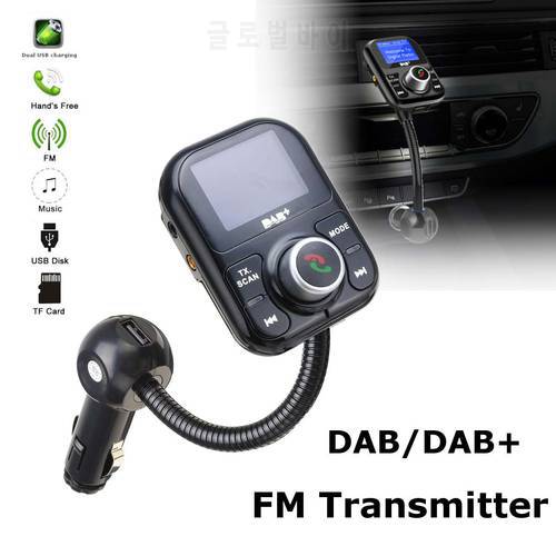 bluetooth Hands free Car DAB DAB+ Kit Digital Radio With Dual USB Adapter Receiver Tuner FM Transmitter Antenna Charging Ports