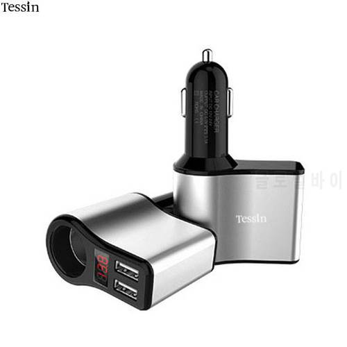 INGMAYA Car Charger 2 USB Port Output 3.1A LED Show Voltage For Iphone 5 6 S 7 Plus Ipad Samsung S8 Huawei P10 Nexus DC Adapter