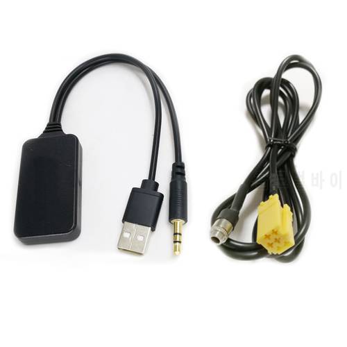 Biurlink Car Radio Wireless Bluetooth USB AUX Receiver ISO 6Pin AUX Audio Cable Adapter for Fiat Grande Punto for Alfa Romeo
