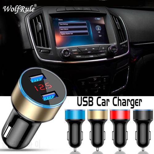 Car Charger 5V 3.1A With LED Display Universal Dual Usb Phone Fast Car-Charger for Xiaomi Samsung S8 iPhone XR Mobile Phone