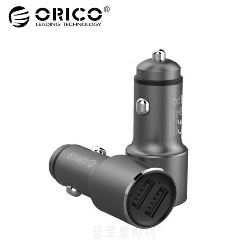 ORICO 12W Universal Car Charger Travel Phone Charger Dual Mini Car-charger Power Socket Adapter Cigarette Lighter Splitter