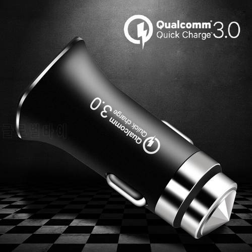 3A Quick Charger QC 3.0 Car Charger Fast Charging For iPhone 8 X XS Max Samsung S9 S8 S7 Car-Charger Cell Phone Adapter Chargers