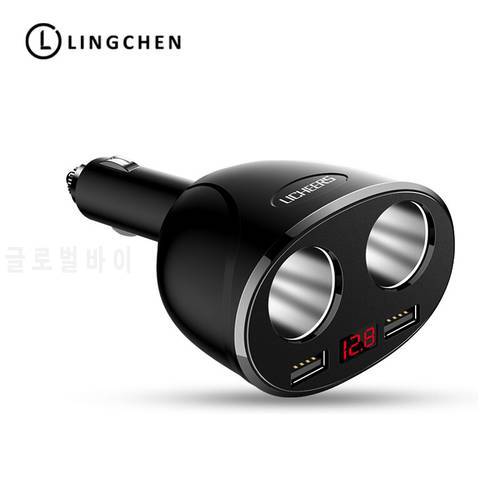 LICHEERS USB Car Charger For Samsung 3.4A Fast Charging Car USB with Extended Cigarette Lighter Car-charger Adapter Phone