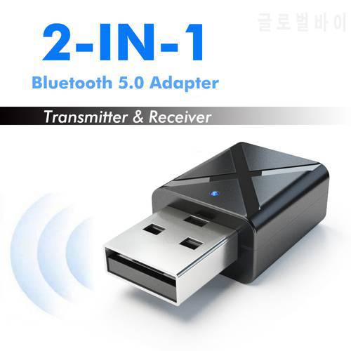 3.5mm AUX Bluetooth V5.0 Car kit Transmitter Receiver 2 in 1 Wireless Adapter Stereo Muisc audio Adaptador For TV PC Speaker