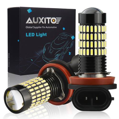 AUXITO 50Pcs H8 Fog Lights H11 H9 9006 For Hyundai Tucson 2017 Creta Kona IX35 Kia Rio 3 4 K2 K5 KX5 Led Light for Car Lamp Bulb