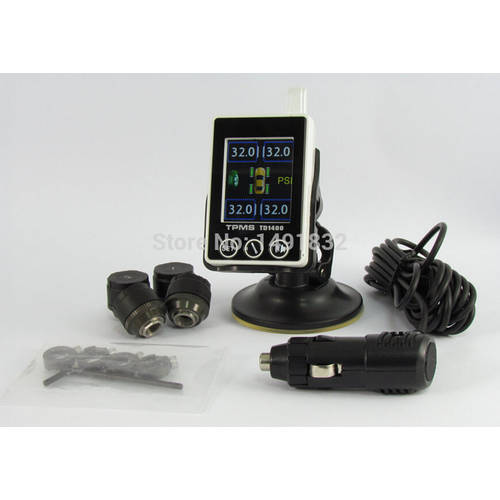 original tyredog Wireless TPMS TD1400A-X,4 external sensors,easy installing,PSI/BAR display