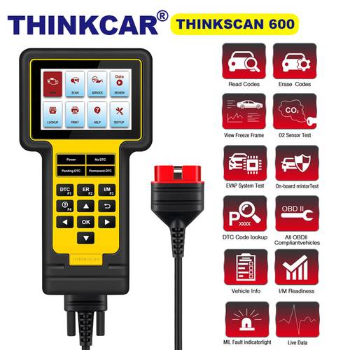 Thinkcar Thinkscan 600 ABS/SRS OBD2 Scanner TS600 oil/TPMS/EPB reset OBDII code reader