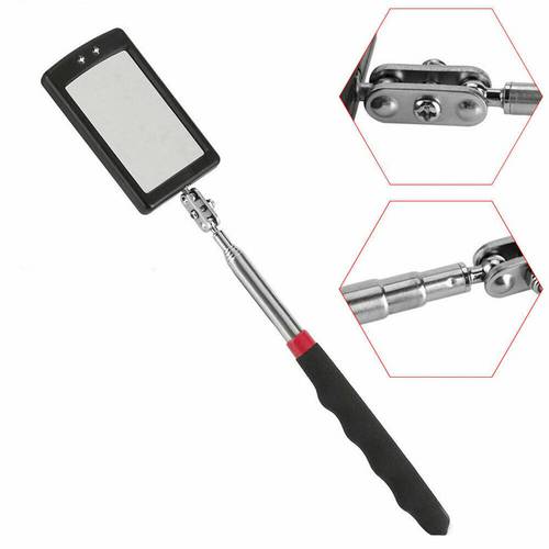 Car Inspection Mirror Telescope Endoscope For Cars Retractable Telescoping LED Inspection Telescopic Mirror With Flashlight
