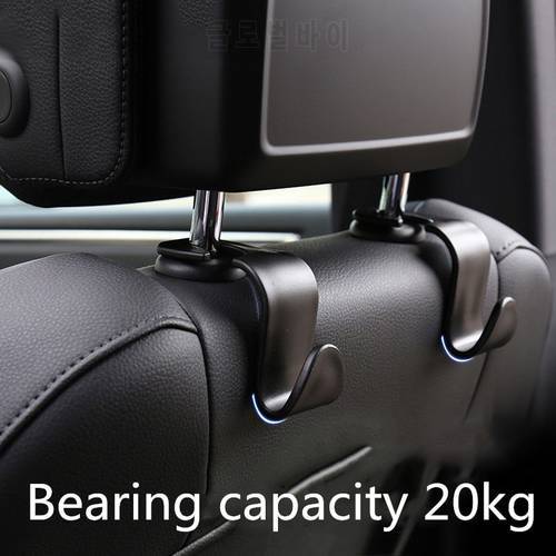 2pcs Creative Car Seat Truck Coat Back Hooks Organizer Universal Headrest Mount Storage Holder Simple Styling Auto Bag Hanger