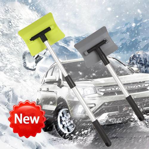 Retractable Winter Car Snow Shovel Glass Deicing Frosting 180 Degree Rotating Aluminum Alloy Shovel Car Snow Cleaning Tools New