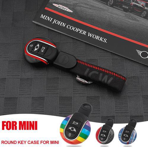 For MINI Cooper Key Case for Car Cover F54 F55 F56 F60 One D S KeyChain Jack Bulldog JCW Protecter Car Styling Accessories
