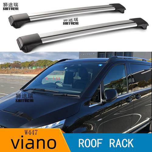 3Pcs Roof Bars for Mercedes-Benz Viano VITO W447 2014-2023 5 Door Aluminum Alloy Side Bars Cross Rails Roof Rack Luggage