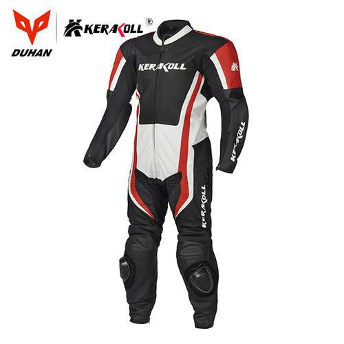 KERAKOLL Motorcycle Siamese Jersey Locomotive Men Racing Suit Professional Leather Training Elasticity Competition Suit