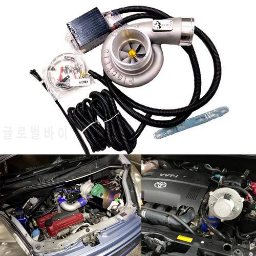 Free fast shipping way Car Improve Speed Fuel Saver Electric Turbo Supercharger Kit Air Filter Intake easy to install Universal