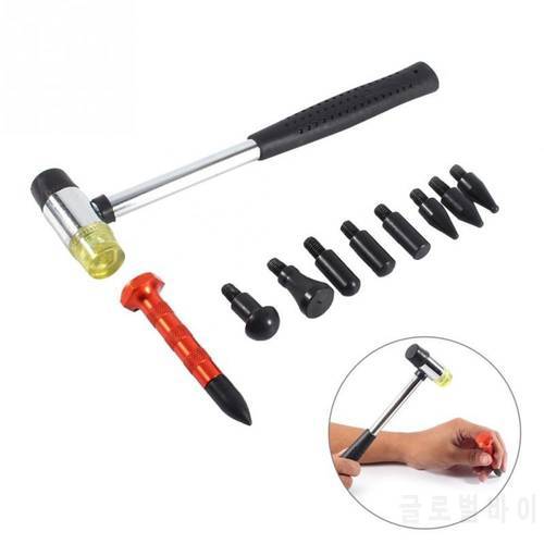 Car Pdr Dent Ding Hammer Tap Down Kit Knock Down Tool Body Dent Work Auto Dent Remover Removal Repair Hail Paintless Fix Se U8H8