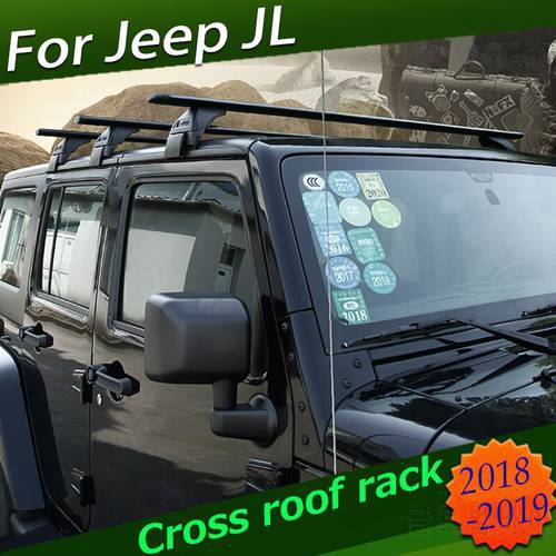 For JEEP Wrangler JK 2007-2017 Wrangler JL 2018 2019 2020 2021 Aluminum Alloy Cross Roof Rack bar baggage luggage rack