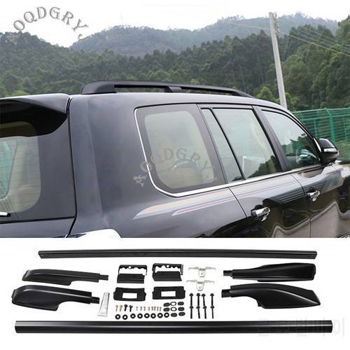 Auto Parts Black Aluminium Roof Rack Luggage Carrier Fit For Toyota Land Cruiser LC200 2008-2020