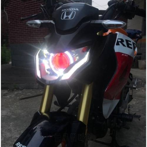 HID Bi xenon Motorcycle head light assembly for HONDA CB190 CB190r CBF190 CBF190r headlight angel eye demon eye front head lamp