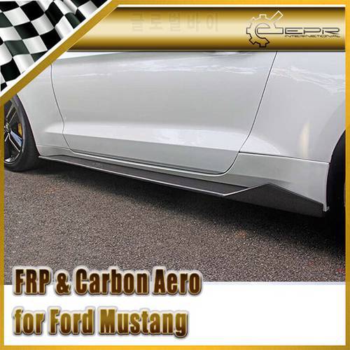 Car-styling For Ford 2015 Mustang Carbon Fiber MX Style Side Skirt Extension Fibre Door Accessories