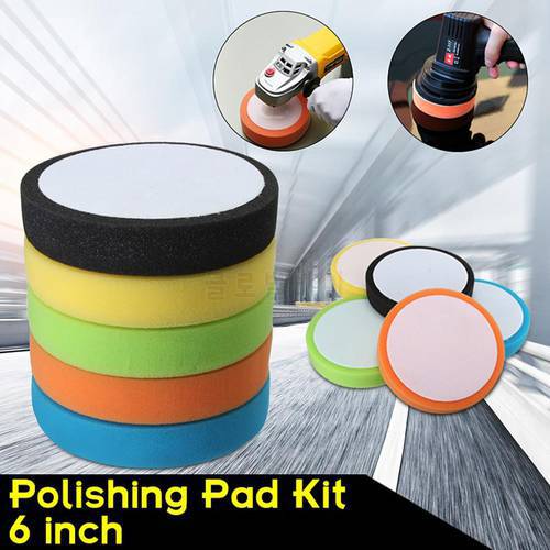 6 Inch 150mm Soft Flat Sponge Buffer Polishing Pad Kit for Auto Car Cloths Polisher car refurbishing tool Car Wash Sponges